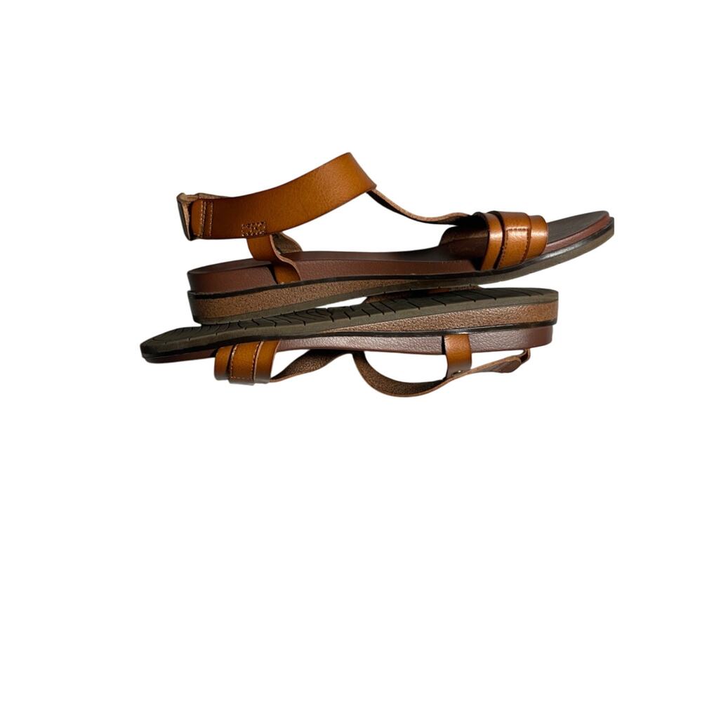 Lauren Blakwell Brown Leather Women's Slip-On Stretchy Back Sandals Size 8M - Picture 6 of 10